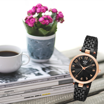 TWIXY Unique Rich Look Black Dial & Black Strap Color Analog Watch  - For Women