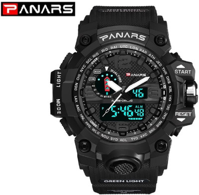PANARS 8202 Quartz Movement Multi-Functional Water Resistant Sports Digital Watch  - For Men