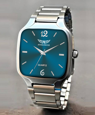 ANALOGUE Elegant Square Series | Adjustable Stainless Steel Strap | 3D Cut Glass | Boys Elegant Square Series | Adjustable Stainless Steel Strap | 3D Cut Glass | Boys Analog Watch  - For Men