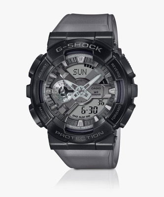 CASIO GM-110MF-1ADR G-Shock Black Ip Dial Gray Resin Band Analog-Digital Watch  - For Men