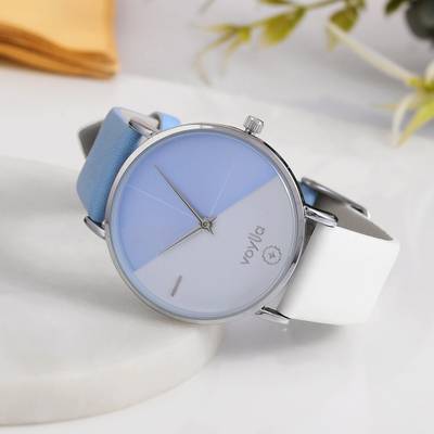 Voylla Blue and White Analogue Quartz Movement Analog Watch  - For Women