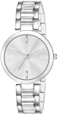 Timorix Classic White Dial Silver Strap Analog Watch Trendy Designer Women’s for Analog Watch  - For Girls