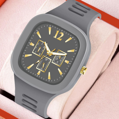 HC HARMI CREATIVE Square Dial Casual Premium & Classic Design Watches Watch PU Strap Collage Look Wrist Analog For Boys&Men Analog Watch Analog Watch  - For Men