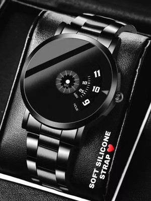 Red Robin KT-PAIDU-BLK-RBR011_bb Stylish Spinner Hands Unique Mesh Rubber Strap Trending Men Analog Watch  - For Men
