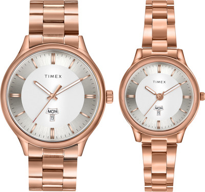 TIMEX Silver Dial Watch Gift Set Analog Watch  - For Men & Women