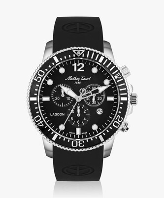 Mathey-Tissot H123CHALN Swiss Made Lagoon Chronograph Quartz Black Dial Analog Watch  - For Men