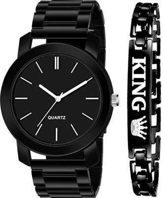 frozil King Bracelet Combo For Mens And Boys Analog Watch  - For Men