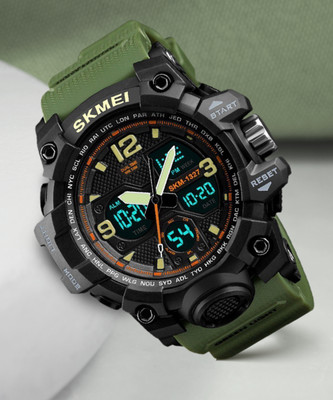 SKMEI 1327 Green Sports Analog-Digital Watch  - For Men