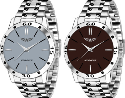 ANALOGUE Combo of 2 | Stainless Steel | 1 Year Warranty | Boys Series Analog Watch  - For Men