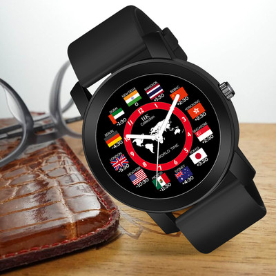 IIK Collection IIK-973MN Silicon Strap Watch for Men Round Dial with Adjustable Flexible Silicon Strap Analog Watch  - For Men