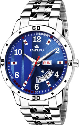 EMPERO EMPERO Working Day & Date Display Stainless Steel Chain With Blue Dial Analog Watch  - For Men