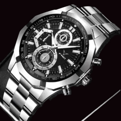 house of common EDY Silver-1801 Elegant Series Square Analog Quartz For Men/Boys Analog Watch  - For Men