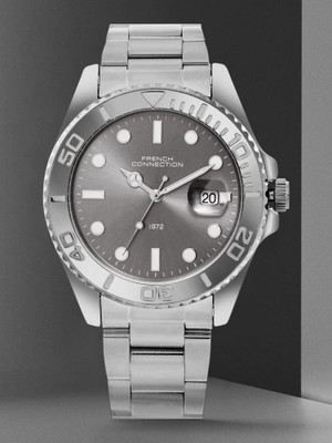 French Connection Apex Dated Sunray Dial Mineral Glass Analog Watch  - For Men