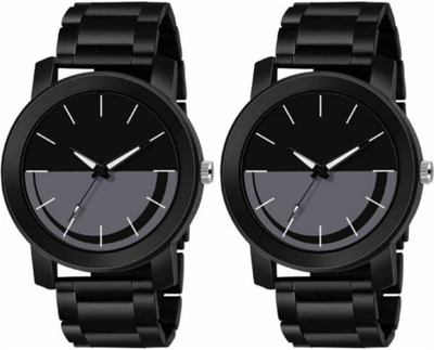Vtrack Vtrack's Speed Breaker Belt Big Dial All Black Watch Combo For Men Analog Watch  - For Men