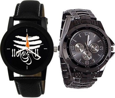 Scepter Black Rsra & Mahadev White Analog Watch  - For Men