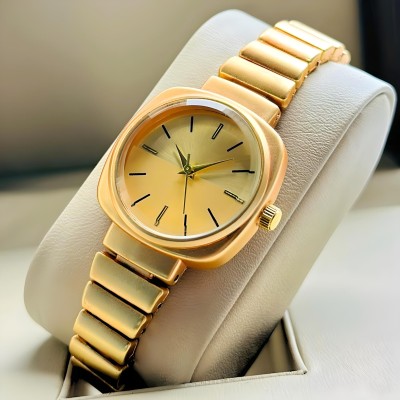 LOUIS KOUROS Barchetta Gold Watch GOLD SQUARE DIAL AND GOLD METAL STRAP ANALOG WATCH FOR WOMEN'S AND GIRL'S Analog Watch  - For Women