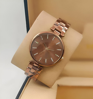 NITYA DRW001/ full brown Analog Watch-For Women/Girls Brown Dial Stainless Steel Strap Analog Watch  - For Women