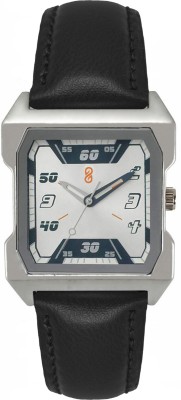 DIGITRACK DG1474SL01 Square, Silver Dial, Ti Leather Strap tan Analog Watch  - For Men