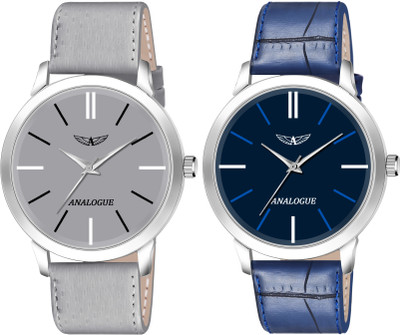 ANALOGUE Combo of 2 | Synthetic Leather Straps | 1 Year Warranty | Boys Series Analog Watch  - For Men