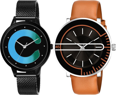 TVILLA Blue Designer C Colored Mesh Strap MZ-LR352 Analog Watch  - For Men & Women