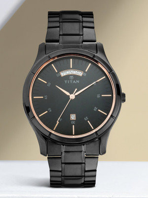 Titan NQ1767NM01 Neo All Black Analog Watch  - For Men