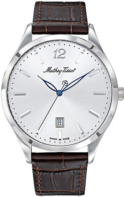 Mathey-Tissot H411AS Swiss Made Quartz Silver Dial Analog Watch  - For Men
