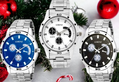 LORENZ MK-1017A Pack of 3 Analog Watch  - For Men