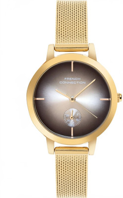 French Connection Sera Dated sunray Dial Mineral Glass Analog Watch  - For Women