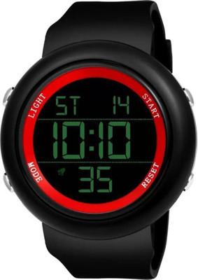 RareEagle Abibas Round Red New GeneratFull Black LED Display Top Latest Design In Market Digital Watch  - For Boys