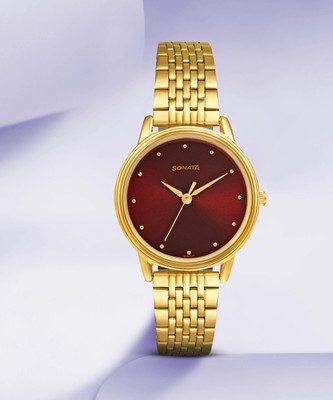 SONATA 8175YM03 Gold Edit Analog Watch  - For Women
