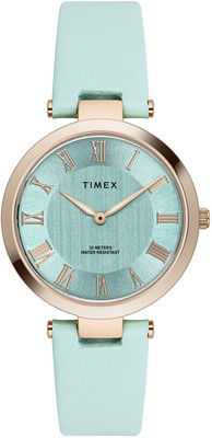 TIMEX TWEL19210 TIMEX Women Blue Round Dial Analog Watch  - For Women