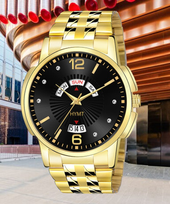 HYMT HMTY-7009 ORIGINAL GOLD PLATED DAY & DATE FUNCTIONING WATCH FOR BOYS Analog Watch  - For Men