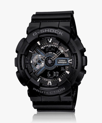 CASIO GA-110-1BDR G-SHOCK GA-110-1BDR Black Dial Resin Strap Analog-Digital Watch  - For Men