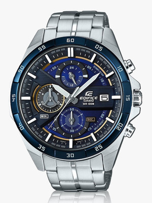 CASIO EFR-556DB-2AVUDF Edifice EFR-556DB-2AVUDF Blue Dial Silver Stainless Steel Band Analog Watch  - For Men