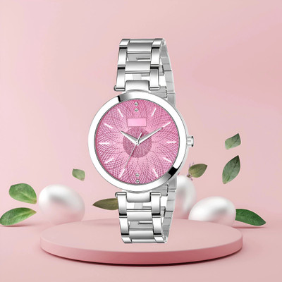 MAHAVIRA COLLECTION MT_203 Diamond Luxury Trending Premium Quality Wrist Attractive Pink Women watch Analog Watch  - For Girls