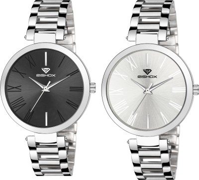 Rishox BLACK & WHITE DIAL WITH SILVER STRAP Analog Watch - For Women & Girls Combo 2 BLACK & WHITE DIAL WITH SILVER STRAP Analog Watch - For Women & Girls Combo 2 Analog Watch  - For Women