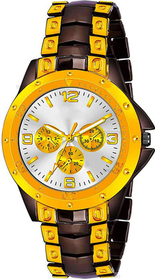 Bamford Classy Look Silver Dial and Gold Chain Watch for Men Boys Analog Watch  - For Men