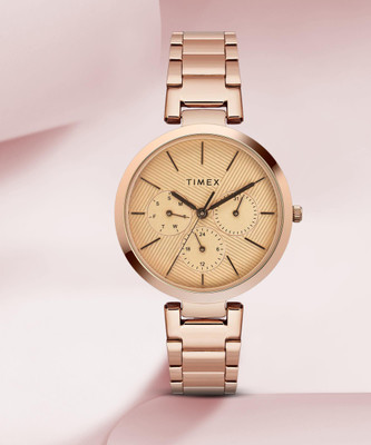 TIMEX Multi Function Rose Gold Dial Wo Analog Watch  - For Women
