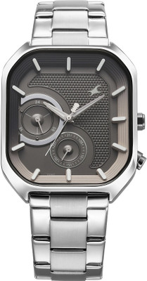 Fastrack Fastrack Groove Groove Multifunction Anthracite Dial Metal Strap Guy's Watch with Lume indices Analog Watch  - For Men