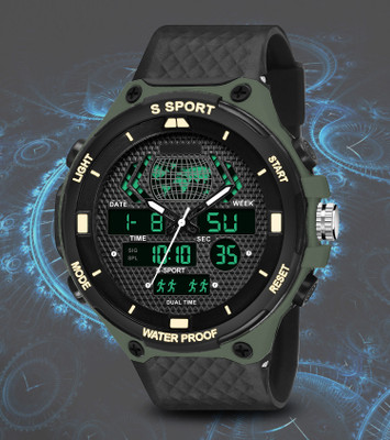 Diaggro 9084Dual Analog Digital Sports Watch with a Trendy Multi Functional Edge Analog-Digital Watch  - For Boys