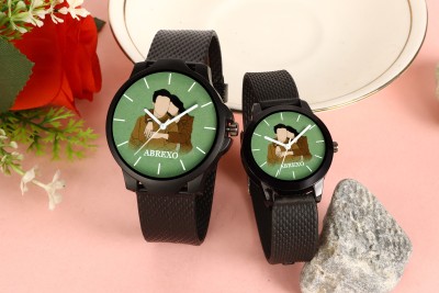 ABREXO Abx433-Green Black Couple Watch Analog Watch  - For Men & Women