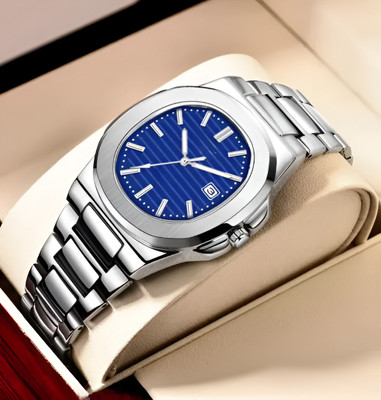 NITYA DRM020 = blue Dial Day and Date Functioning Analogue Wrist Watch for Men's Professional Edge Analog Watch  - For Men