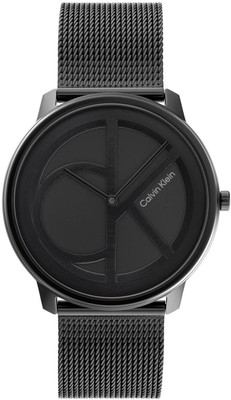 Calvin Klein Ck Iconic Calvin Klein Ck Iconic Qtz Basic Slim Black Round Dial Unisex Watch / Analog Watch  - For Men & Women