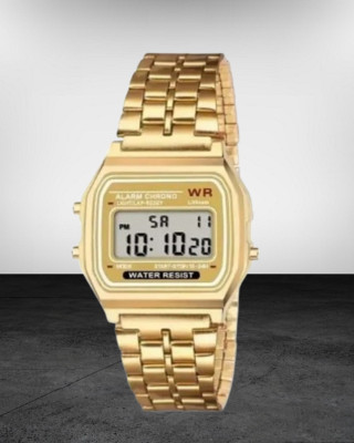 ShriGaneshiEnterprises Digital Golden Square Dial Unisex Wrist Watch for Men Women Pack of 1 Digital Watch  - For Men