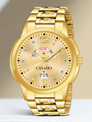 Casado Original Gold Plated | Diamond Studded Dial | Day and Date Functioning | Original Gold Plated | Diamond Studded Dial | Day and Date Functioning Analog Watch  - For Men