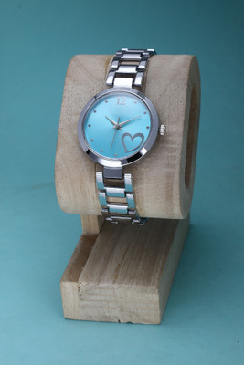 ZANZEER Party-Wedding Look Bright Color Dial Silver Metal Chain Party-Wedding Look Bright Color Dial Silver Metal Chain Analog Watch  - For Girls