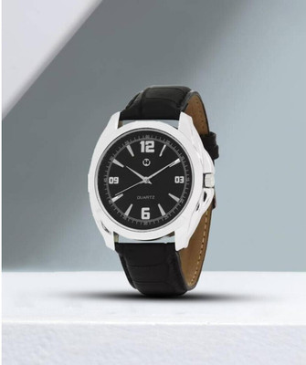 WIZARD TIMES Formal and Party Wear Watch for Unisex Men's Watch Black Leather Strap Black Dial Water Resistant Analog Watch  - For Boys & Girls