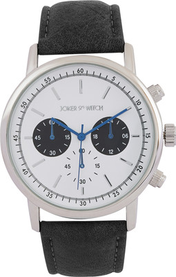 Joker & Witch LANDA WHITE DIAL GREY PU STRAP WATCH Analog Watch  - For Men