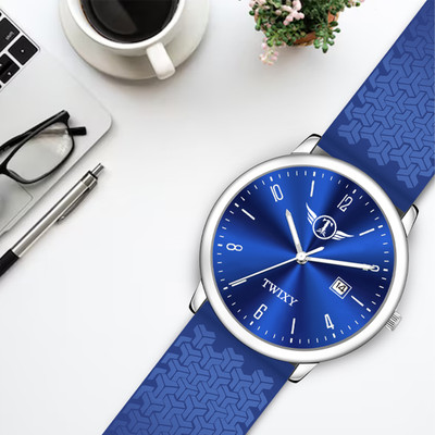 TWIXY TY-F-1003 BLUE TWIXY Professional Design Blue Dial & High Quality Blue Silicon Strap Analog Watch  - For Men