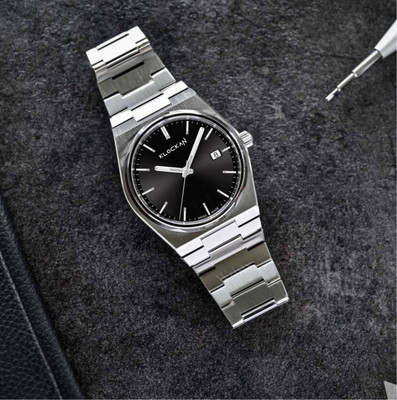 KLOCKAN 217 KLOCKAN Men’s Analog Quartz Watch Stainless Steel Chain Black Dial Date Display Analog Watch  - For Men